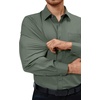 Alimens & Gentle Mens Dress Shirts Long Sleeve Stretch Button Down Shirt(Light Green)