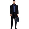 Alimens & Gentle Mens Dress Shirts Long Sleeve Stretch Button Down Shirt(Navy Blue)