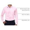 Alimens & Gentle Mens Dress Shirts Long Sleeve Stretch Button Down Shirt(Pink)