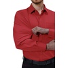 Alimens & Gentle Mens Dress Shirts Long Sleeve Stretch Button Down Shirt(Red)