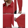 Alimens & Gentle Mens Dress Shirts Long Sleeve Stretch Button Down Shirt(Red)