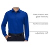 Alimens & Gentle Mens Dress Shirts Long Sleeve Stretch Button Down Shirt(Royal Blue)