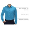 Alimens & Gentle Mens Dress Shirts Long Sleeve Stretch Button Down Shirt(Teal)