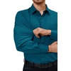 Alimens & Gentle Mens Dress Shirts Long Sleeve Stretch Button Down Shirt(Turquoise)