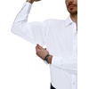 Alimens & Gentle Mens Dress Shirts Long Sleeve Stretch Button Down Shirt(White)