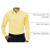 Alimens & Gentle Mens Dress Shirts Long Sleeve Stretch Button Down Shirt(Yellow)