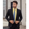 Alimens & Gentle Mens Dress Shirts Long Sleeve Stretch Button Down Shirt(Yellow)