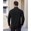 Alimens & Gentle Stretch Dress Shirt for Men Button Down Long Sleeve Shirt(Black)