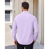 Alimens & Gentle Stretch Dress Shirt for Men Button Down Long Sleeve Shirt(Lavender)