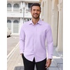 Alimens & Gentle Stretch Dress Shirt for Men Button Down Long Sleeve Shirt(Lavender)