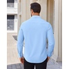 Alimens & Gentle Stretch Dress Shirt for Men Button Down Long Sleeve Shirt(Light Blue)