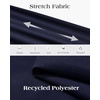 Alimens & Gentle Stretch Dress Shirt for Men Button Down Long Sleeve Shirt(Navy Blue)