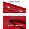 Alimens & Gentle Stretch Dress Shirt for Men Button Down Long Sleeve Shirt(Red)