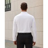 Alimens & Gentle Stretch Dress Shirt for Men Button Down Long Sleeve Shirt(White)