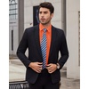 Alimens & Gentle Mens Dress Shirts Long Sleeve Stretch Button Down Shirt(Orange)