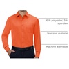 Alimens & Gentle Mens Dress Shirts Long Sleeve Stretch Button Down Shirt(Orange)