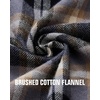 Alimens & Gentle Mens Flannel Button Down Long Sleeve Casual Plaid Shirt(Lilac Black)