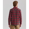 Alimens & Gentle Mens Flannel Button Down Long Sleeve Casual Plaid Shirt(Red Black)