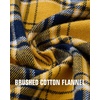 Alimens & Gentle Mens Flannel Button Down Long Sleeve Casual Plaid Shirt(Yellow Navy)