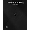 Men’s Cotton Dress Shirt Long Sleeve Wrinkle Free Button Down Shirts(Black)