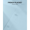 Men’s Cotton Dress Shirt Long Sleeve Wrinkle Free Button Down Shirts(Light Blue)