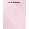 Men’s Cotton Dress Shirt Long Sleeve Wrinkle Free Button Down Shirts(Pink)