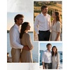 Men’s Cotton Dress Shirt Long Sleeve Wrinkle Free Button Down Shirts(White)