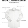 Men’s Cotton Dress Shirt Long Sleeve Wrinkle Free Button Down Shirts(Wine Red)
