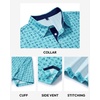 Mens Polo Shirts Dry Fit Breathable Printed Golf Shirt Summer(Blue Funny Ocean)
