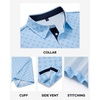 Mens Polo Shirts Dry Fit Breathable Printed Golf Shirt Summer(Blue Golf)
