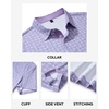 Mens Polo Shirts Dry Fit Breathable Printed Golf Shirt Summer(Grey Purple Ocean)