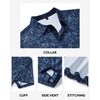 Mens Polo Shirts Dry Fit Breathable Printed Golf Shirt Summer(Navy Blue Paisley)