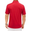 Mens Polo Shirts Dry Fit Breathable Printed Golf Shirt Summer(Red Black Dots)