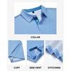 Mens Polo Shirts Dry Fit Breathable Printed Golf Shirt Summer(White Blue)