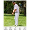 Mens Polo Shirts Dry Fit Breathable Printed Golf Shirt Summer(White Color)