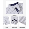Mens Polo Shirts Dry Fit Breathable Printed Golf Shirt Summer(White Golf)