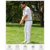Mens Polo Shirts Dry Fit Breathable Printed Golf Shirt Summer(White Golf)