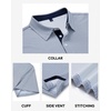 Mens Polo Shirts Dry Fit Breathable Printed Golf Shirt Summer(White Navy)