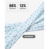 Mens Polo Shirts Dry Fit Breathable Printed Golf Shirt Summer(White Teal Dots)