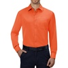 Alimens & Gentle Mens Dress Shirts Long Sleeve Stretch Button Down Shirt(Orange)