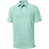 Mens Polo Shirts Dry Fit Breathable Printed Golf Shirt Summer(Green White Stripe)