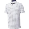 Mens Polo Shirts Dry Fit Breathable Printed Golf Shirt Summer(White Golf)