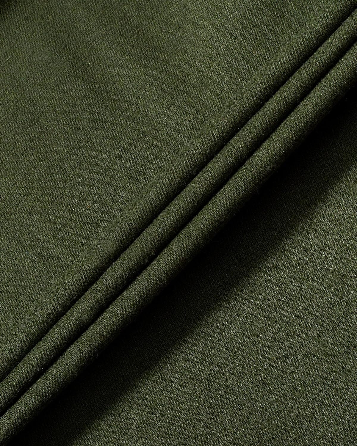 image:imageAlimens amp Gentle Mens Solid Flannel Shirts 100 Cotton Long Sleeve ShirtGreen Army