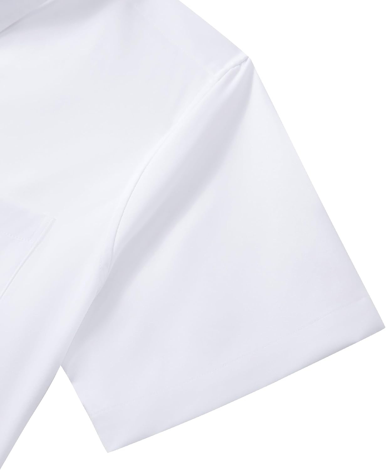 image:imageMens Short Sleeve Dress Shirt Wrinkle Free Button Down Shirt with PocketWhite