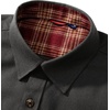 Alimens & Gentle Men’s Solid Flannel Shirts 100% Cotton Long Sleeve Shirt(Dark Grey)