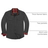 Alimens & Gentle Men’s Solid Flannel Shirts 100% Cotton Long Sleeve Shirt(Dark Grey)