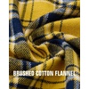 Alimens&Gentle Mens 6 oz Flannel Button Down Long Sleeve Casual Plaid Shirt(Yellow Navy)