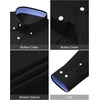 Men’s Oxford Stretch Shirt Casual Long Sleeve Button Down Dress Shirt(Black)