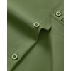 Mens Short Sleeve Dress Shirt Wrinkle Free Button Down Shirt with Pocket(Army Green)