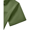Mens Short Sleeve Dress Shirt Wrinkle Free Button Down Shirt with Pocket(Army Green)